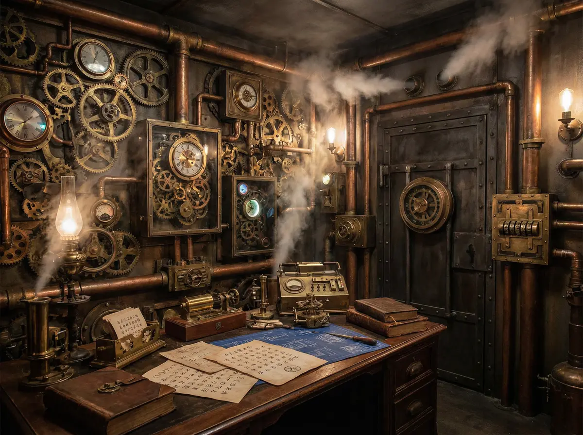 解谜密室场景 - 51黑料 | 齿轮与密码